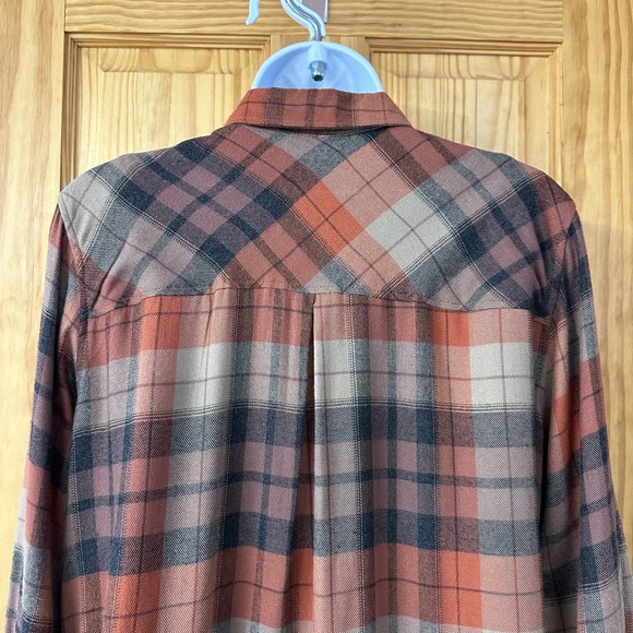 NWOT! Becool Women’s Plaid Button Up Long Sleeve Sz M Open Breast Pocket, V561 - Picture 9 of 15